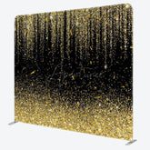Aperturee - Aperturee Black Gold Sparkle Party Square Double-Sided Backdrop